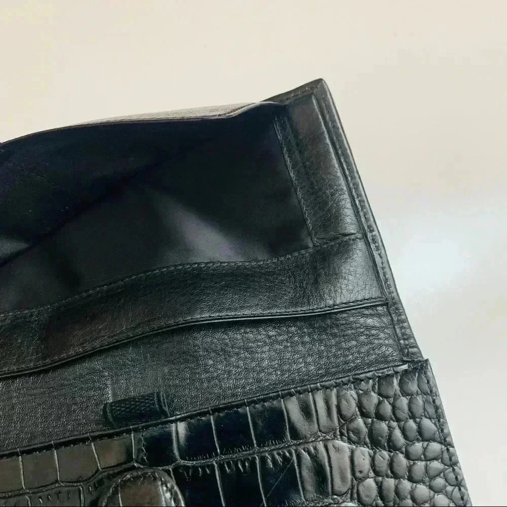 Brighton Leather Croc Organizer/Wallet